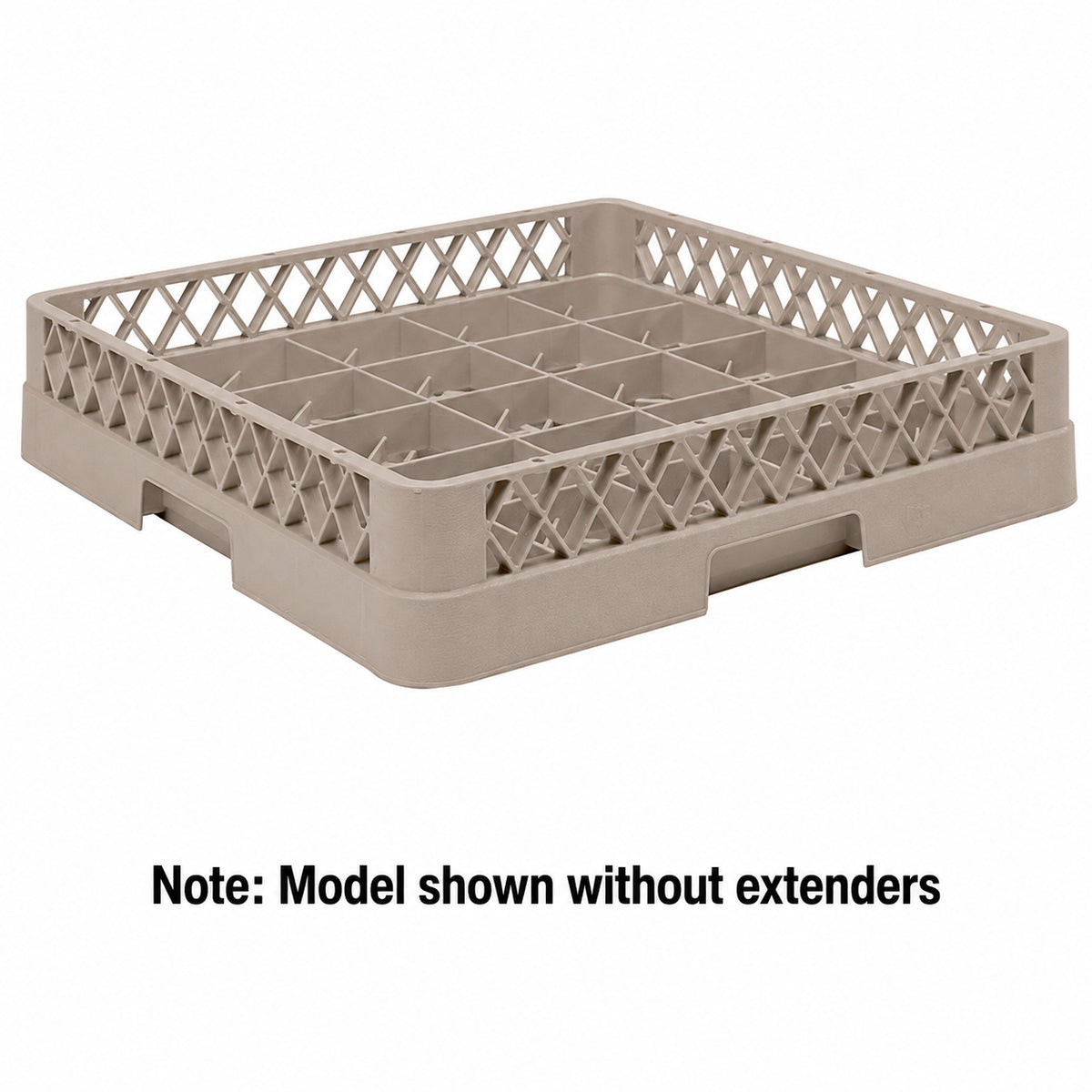 Vollrath - 25-Compartment Traex Full-Size Cup Rack, Open-Wall Cup Rack in Beige with 1 Risers - TR16B