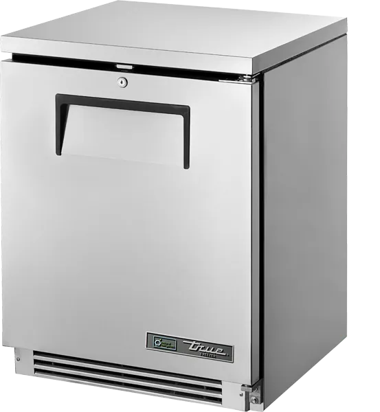 TRUE - 24" Undercounter Solid Door Freezer with Hydrocarbon Refrigerant with One Section - TUC-24F-HC