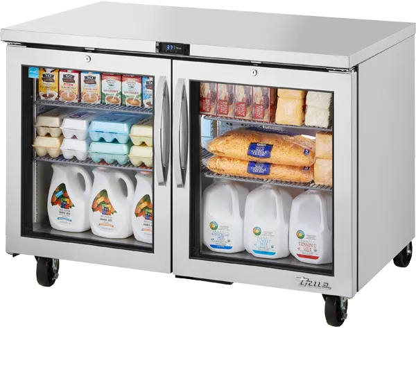 TRUE - 48" Two Glass Doors Refrigerator with Hydrocarbon Refrigerant~Spec Package 3 - TUC-48G-HC~SPEC3