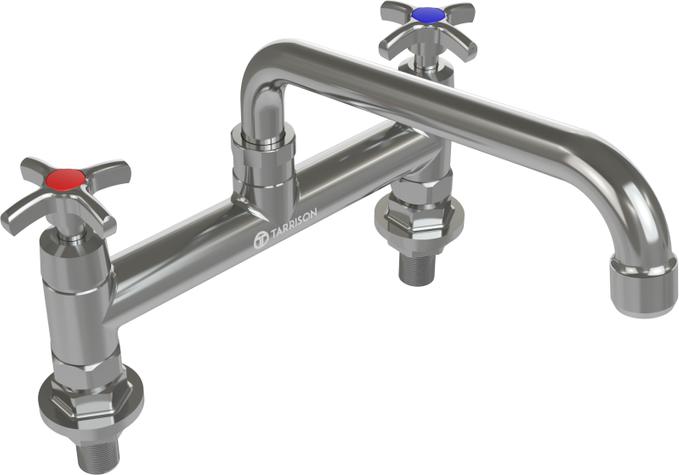 Tarrison - 10" Swing Spout Deck Mount Commercial Duty Faucet - TP-PF8DK10C-KIT