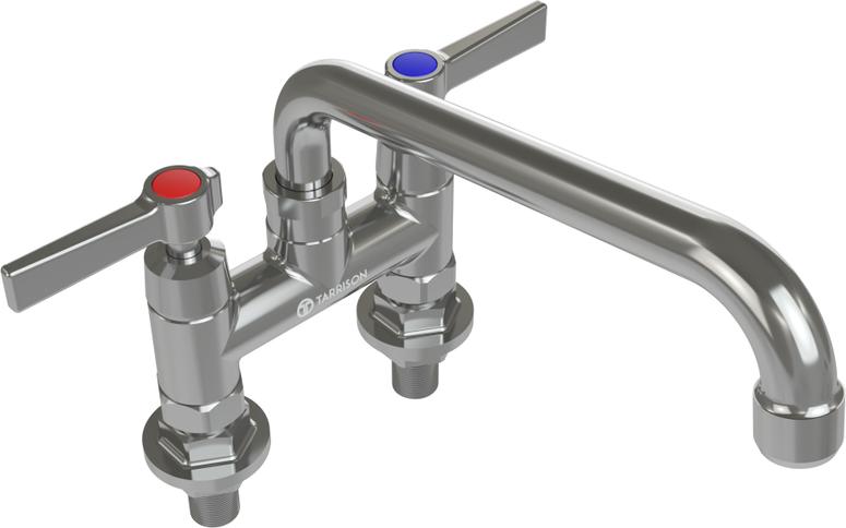 Tarrison - 10" Swing Spout Deck Mount Heavy Duty Faucet - TP-PF4DL10H-KIT