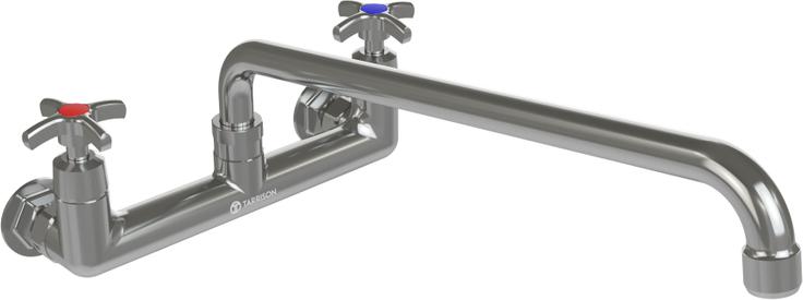 Tarrison - 14" Swing Spout Splash Mount Commercial Duty Faucet - TP-PF8WK14C-KIT