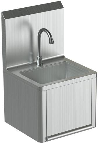 Tarrison - 15.67" x 14.65" Stainless Steel Hands Free Knee Pedal Sink - TA-HSFBPKV