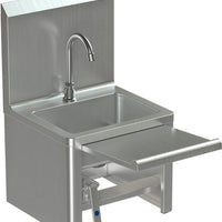 Tarrison - 15.67" x 14.65" Stainless Steel Hands Free Knee Pedal Sink - TA-HSFBPKV