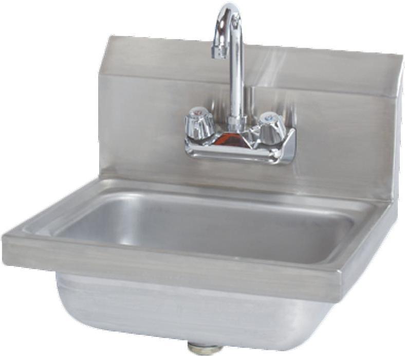 Tarrison - 17" x 15.25" Stainless Steel Hand Sink with Manual Faucet - TA-HSF14