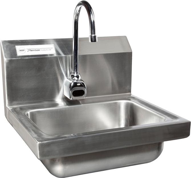 Tarrison - 17" x 15.25" x 13.3" Stainless Steel Wall Mount Hand Sink with Electronic Faucet - TA-HS141EF-KIT