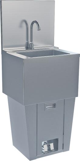 Tarrison - 19" x 16" Stainless Steel Pedestal Mount Hand Sink - TA-HSSBF1014