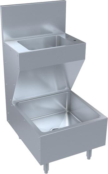 Tarrison - 20.5" x 26" Stainless Steel Combination Hand & Utility/Mop Sink - TA-HSMSC2621-Kit