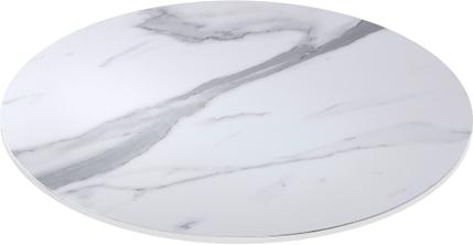 Tarrison - 23.5" Compactop Round White Marble Finish Table Top - AOPTC5015547