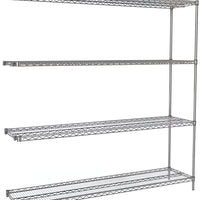 Tarrison - 24" x 24" x 74" 4-Tier Wire Add-On Shelving Unit with PolySeal Clear Epoxy Finish - A24247Z