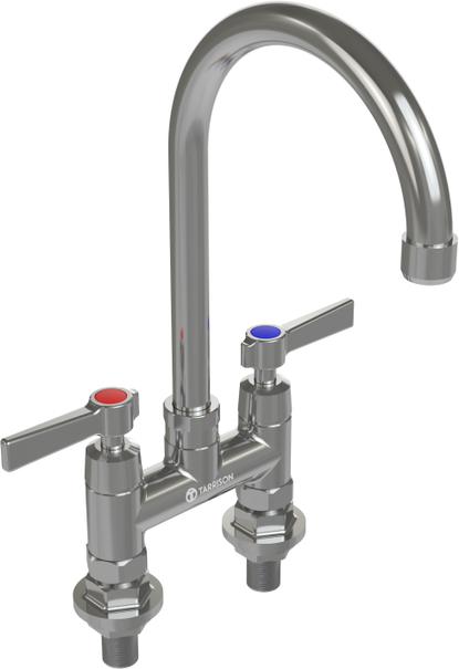 Tarrison - 3.5" Gooseneck Spout Deck Mount Heavy Duty Faucet - TP-PF4DL3GH-KIT