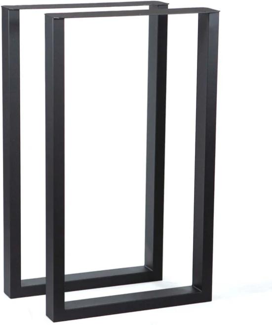 Tarrison - 40" x 23" Bar Height Pub Table Legs, 1 Pair (2 Bases), Black - IBGRD0205BL