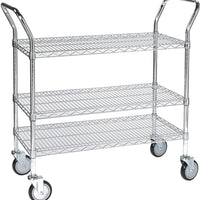 Tarrison - 42" x 21" x 38" 3-Tier Utility Cart with PolySeal Clear Epoxy Finish - UC21423Z