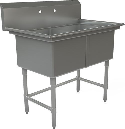 Tarrison - 42" x 24" Double Compartment Sink - TA-PS218-Kit