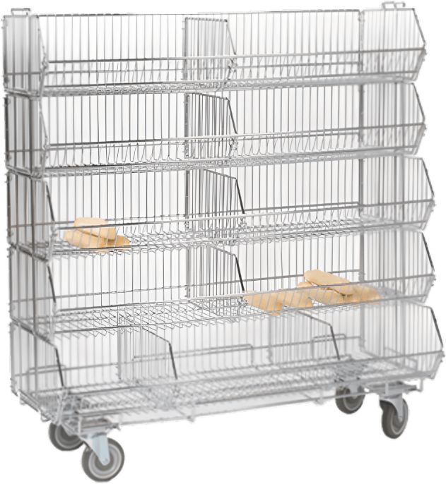 Tarrison - 48" x 18" x 52" Mobile Display Bin Merchandiser - TS-MDBMU48C-KIT