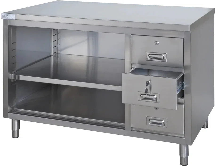 Tarrison - 48" x 30" Servery Work Table with Open Front & Flat Top - TC-CO3048D-KIT