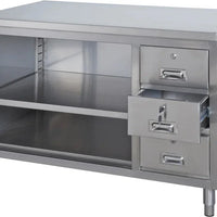 Tarrison - 48" x 30" Servery Work Table with Open Front & Flat Top - TC-CO3048D-KIT