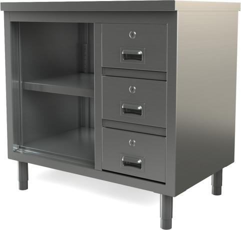 Tarrison - 48" x 30" Servery Work Table with Open Front & Flat Top - TC-CO3048D-KIT