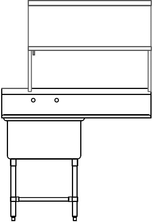 Tarrison - 51" Left-To-Right Undercounter Soiled Dishtable - TF-UCDSPDT1R-KIT