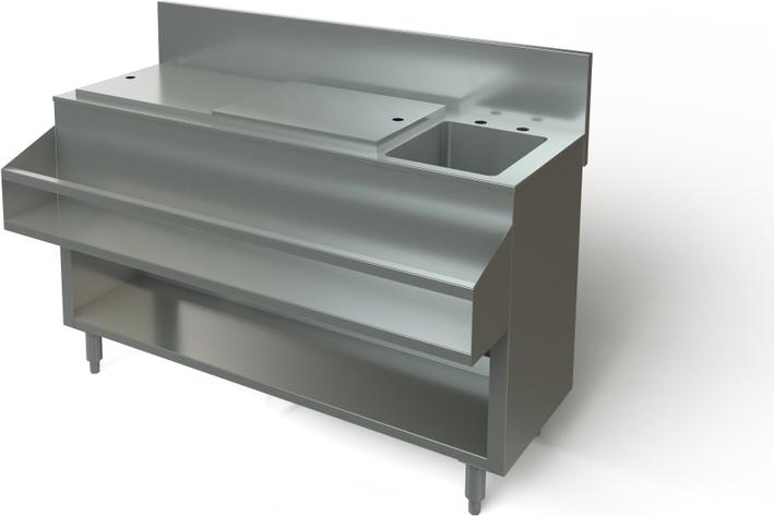 Tarrison - 54" x 24" Cocktail Mix Unit With Sink - TA-CMU54SCR