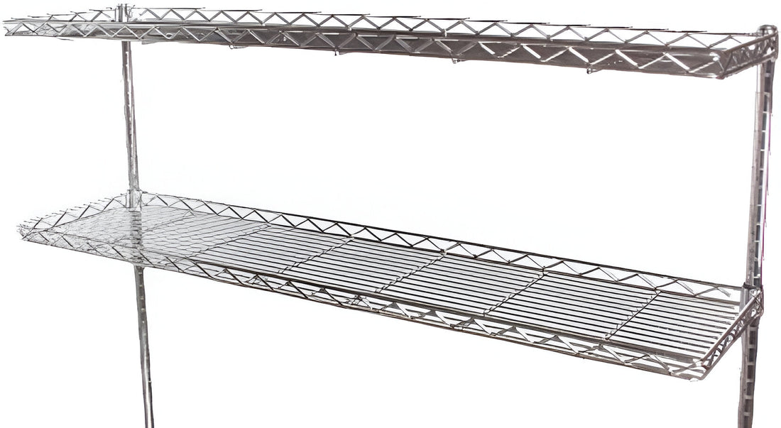 Tarrison - 60" x 12" Wire Cantilever Shelf with PolySlear Clear Epoxy Finish - CS1260Z