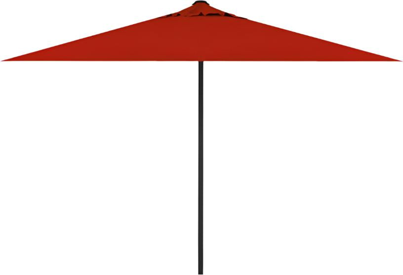 Tarrison - 7' Square Commercial Umbrella with Single Wind Vent with Jockey Red Sunbrella Fabric and Black Frame - AFDUCP407SQBL5403