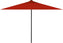Tarrison - 7' Square Commercial Umbrella with Single Wind Vent with Jockey Red Sunbrella Fabric and Black Frame - AFDUCP407SQBL5403