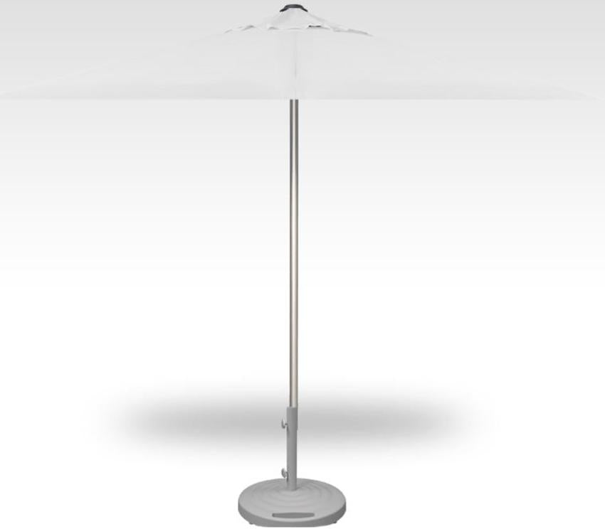 Tarrison - 7' Square Commercial Umbrella with Single Wind Vent with Natural Sunbrella Fabric and Silver Frame - AFDUCP407SQSS5404