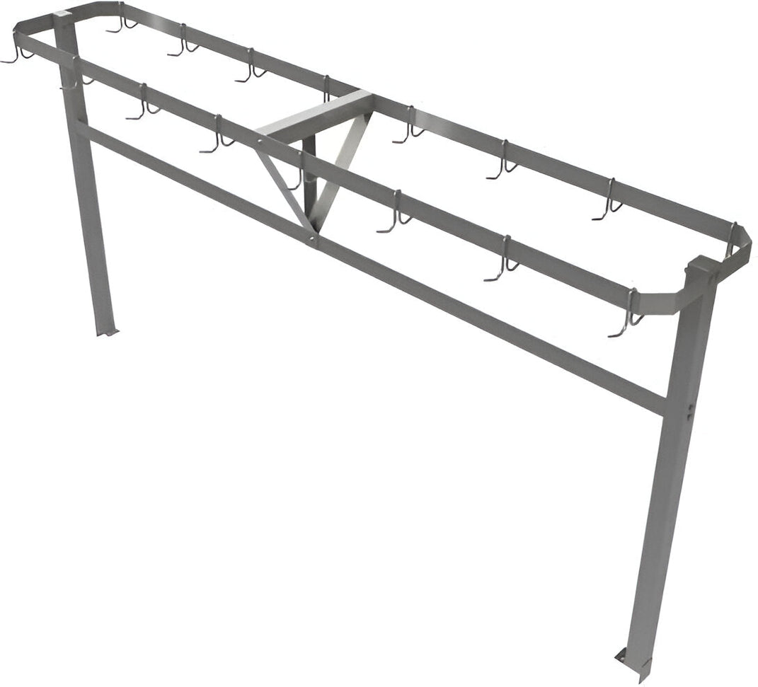 Tarrison - 72" Table Mount Stainless Steel Pot Rack with 12 Hooks - TPR72