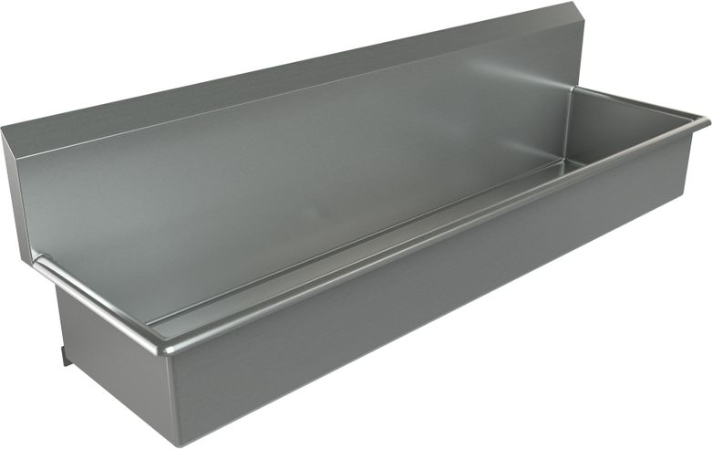 Tarrison - 72" x 20" Stainless Steel Wall Mount Trough Sink - TA-TS2072CC-KIT