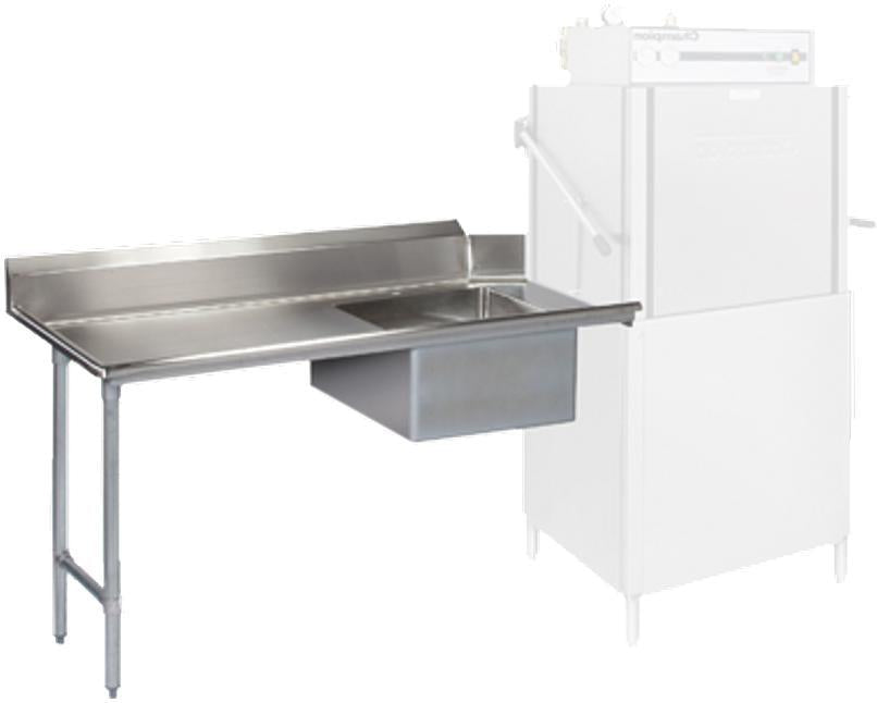 Tarrison - 72" x 30" Left-to-Right Operation Straight Soiled Dishtable - TA-SDT72L