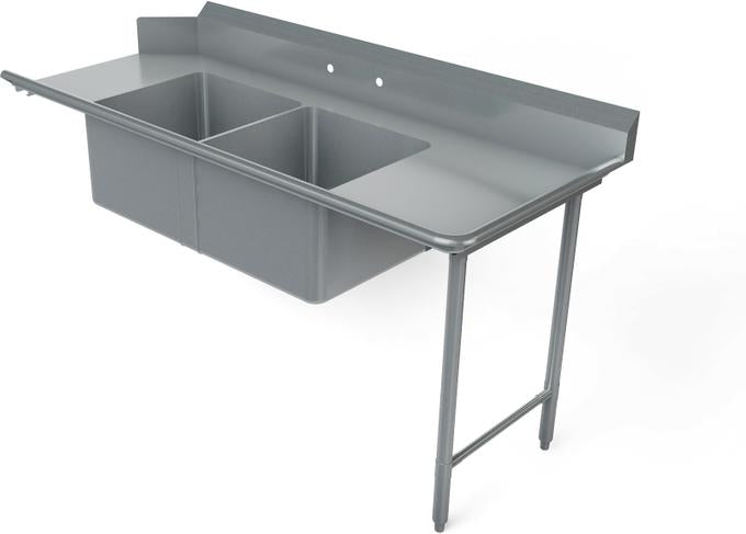 Tarrison - 72" x 30" Right-to-Left Operation Soiled Dish Table With Two Compartment - TA-SPDT272R-Kit