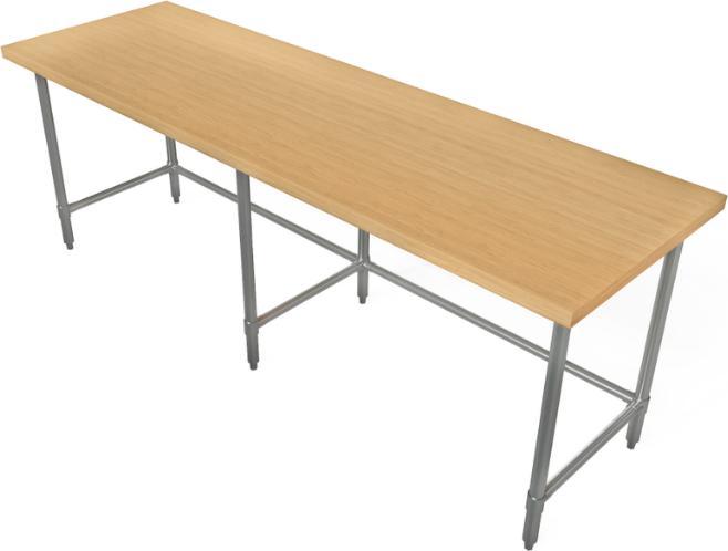 Tarrison - 84" x 30" Butcher Block Top Worktable - HTB-3084G (Special Order, ETA 4-6 Weeks) (Custom Order)