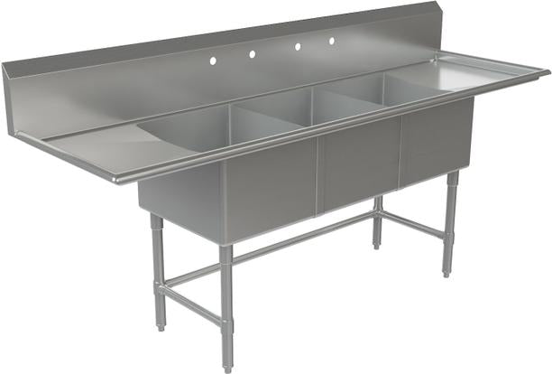 Tarrison - 84.7" x 26" Triple Compartment Sink - TA-PS31620LR-Kit