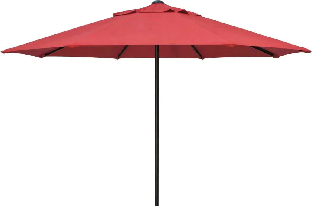 Tarrison - 9' Square Commercial Umbrella with Single Wind Vent with Natural Sunbrella Fabric and Silver Frame - AFDUCP409SS5404