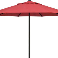 Tarrison - 9' Square Commercial Umbrella with Single Wind Vent with Tuscan Sunbrella Fabric and Silver Frame - AFDUCP409SS5412