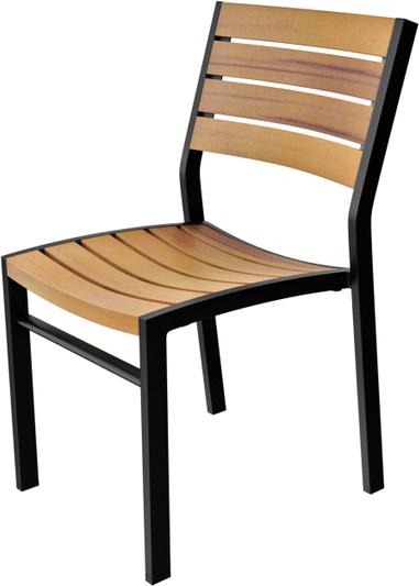 Tarrison - Ace 18.5" Natural, Black Frame Side Chair - ASG3701BLNA