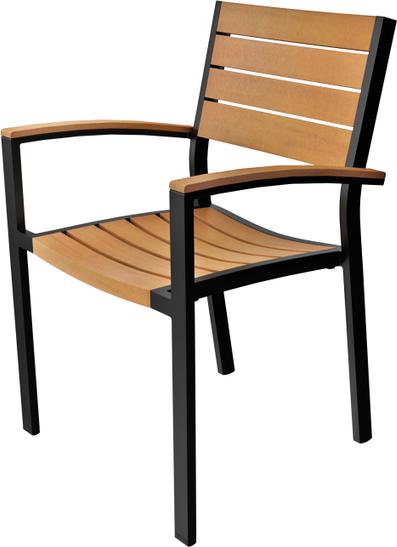 Tarrison - Ace 22.5" Natural, Black Frame Arm Chair - ASG3702ABLNA