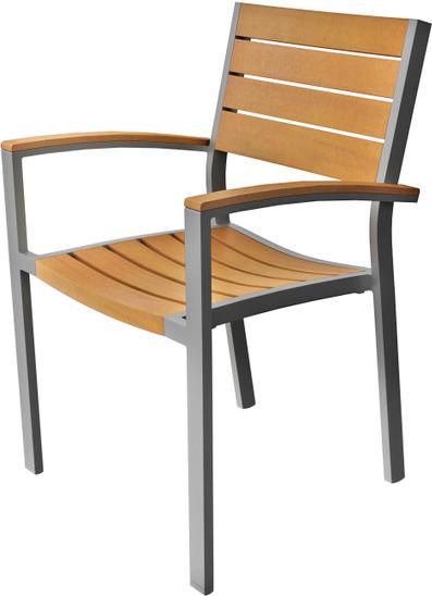 Tarrison - Ace 22.5" Natural, Silver Frame Arm Chair - ASG3702ASSNA