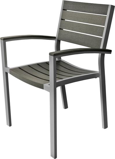 Tarrison - Ace 22.5" Slate, Silver Frame Arm Chair - ASG3702ASSST
