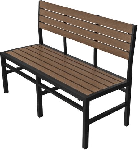 Tarrison - Ace Cocoa, Black Frame Dining Bench - ASG370B1BLCO