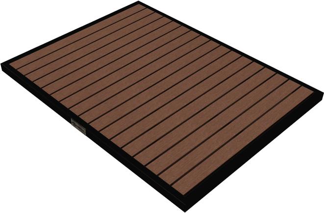 Tarrison - Ace II 24" x 32" Black & Cocoa Rectangular Table Top - AOG38RT42BLCO