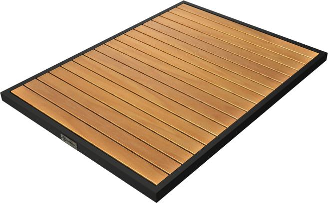 Tarrison - Ace II 24" x 32" Black and Natural Rectangular Table Top - AOG38RT42BLNA