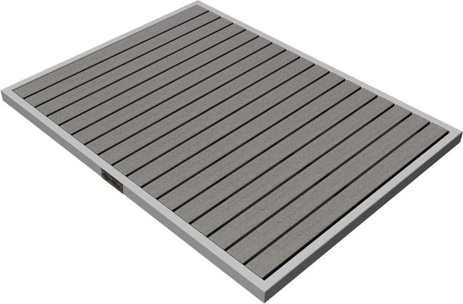 Tarrison - Ace II 24" x 32" Silver and Slate Rectangular Table Top - AOG38RT42SSST