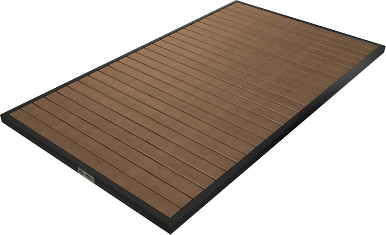 Tarrison - Ace II 28" x 48" Black & Cocoa Rectangular Table Top - AOG38RT88BLCO