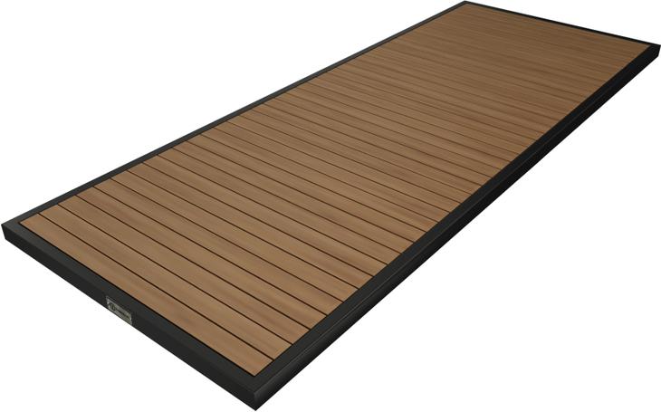 Tarrison - Ace II 28" x 72" Black & Cocoa Rectangular Table Top - AOG38RT82BLCO