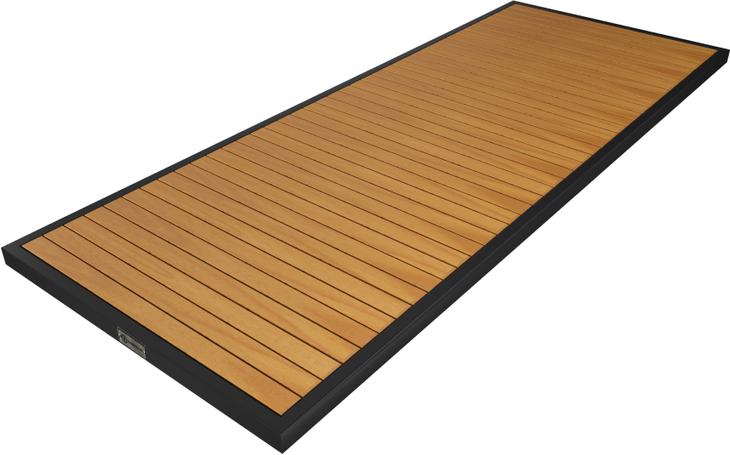 Tarrison - Ace II 28" x 72" Black and Natural Rectangular Table Top - AOG38RT82BLNA