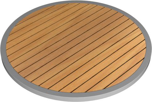Tarrison - Ace II 32" Black & Cocoa Round Table Top - AOG38RD32BLCO