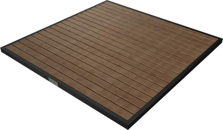 Tarrison - Ace II 32" Black & Cocoa Square Table Top - AOG38SQ32BLCO