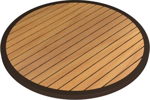 Tarrison - Ace II 32" Bronze and Natural Round Table Top - AOG38RD32NABR